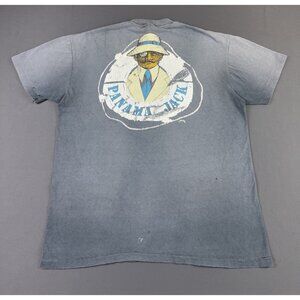 Rare Vintage 80s 90s Panama Jack Crazy Faded Black Shirt Promo Stedman XL Tee